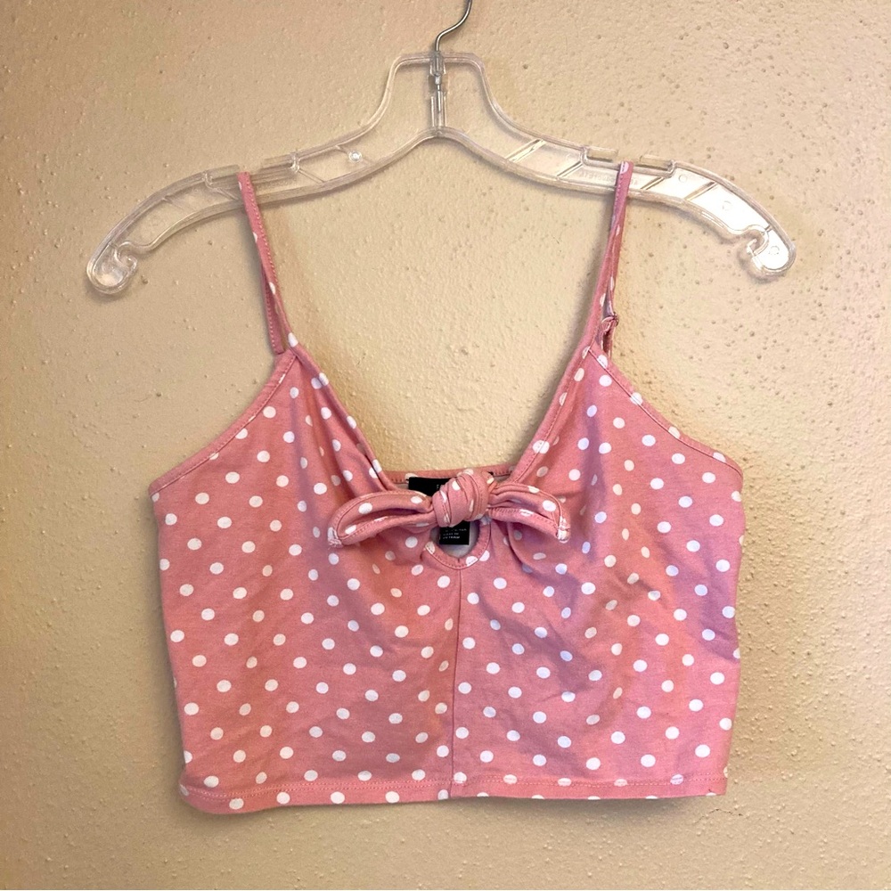 Pink Polka Dot Top
